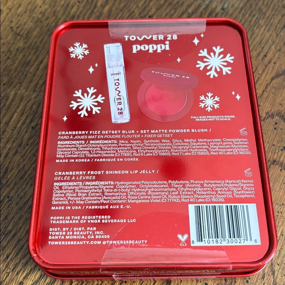 Tower 28 Poppi Fizz & Frost Set in Festive Red - Picture 7 of 7